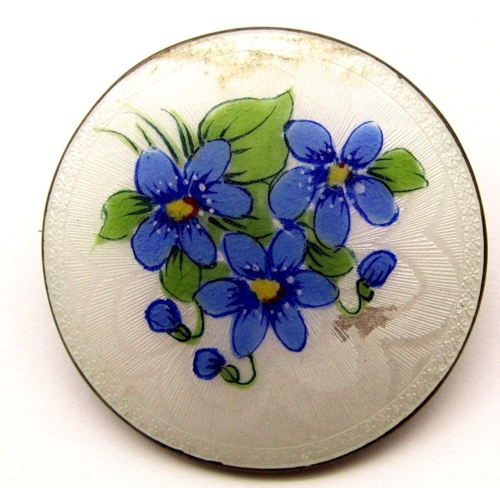 3 BROACHES WITH BEAUTIFUL ENAMEL