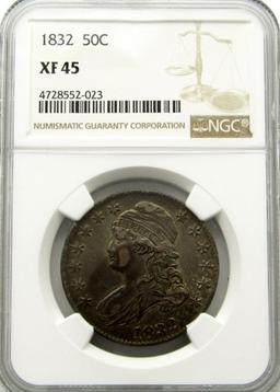 1832 BUST HALF DOLLAR NGC XF 45