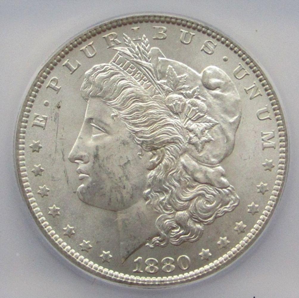 1880-O Morgan Silver Dollar ICG MS 63