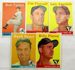 100-1958 TOPPS BASEBALL CARDS MOSTLY EX