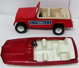 VINTAGE TONKA JEEPSTER & SPEED BOAT TOY