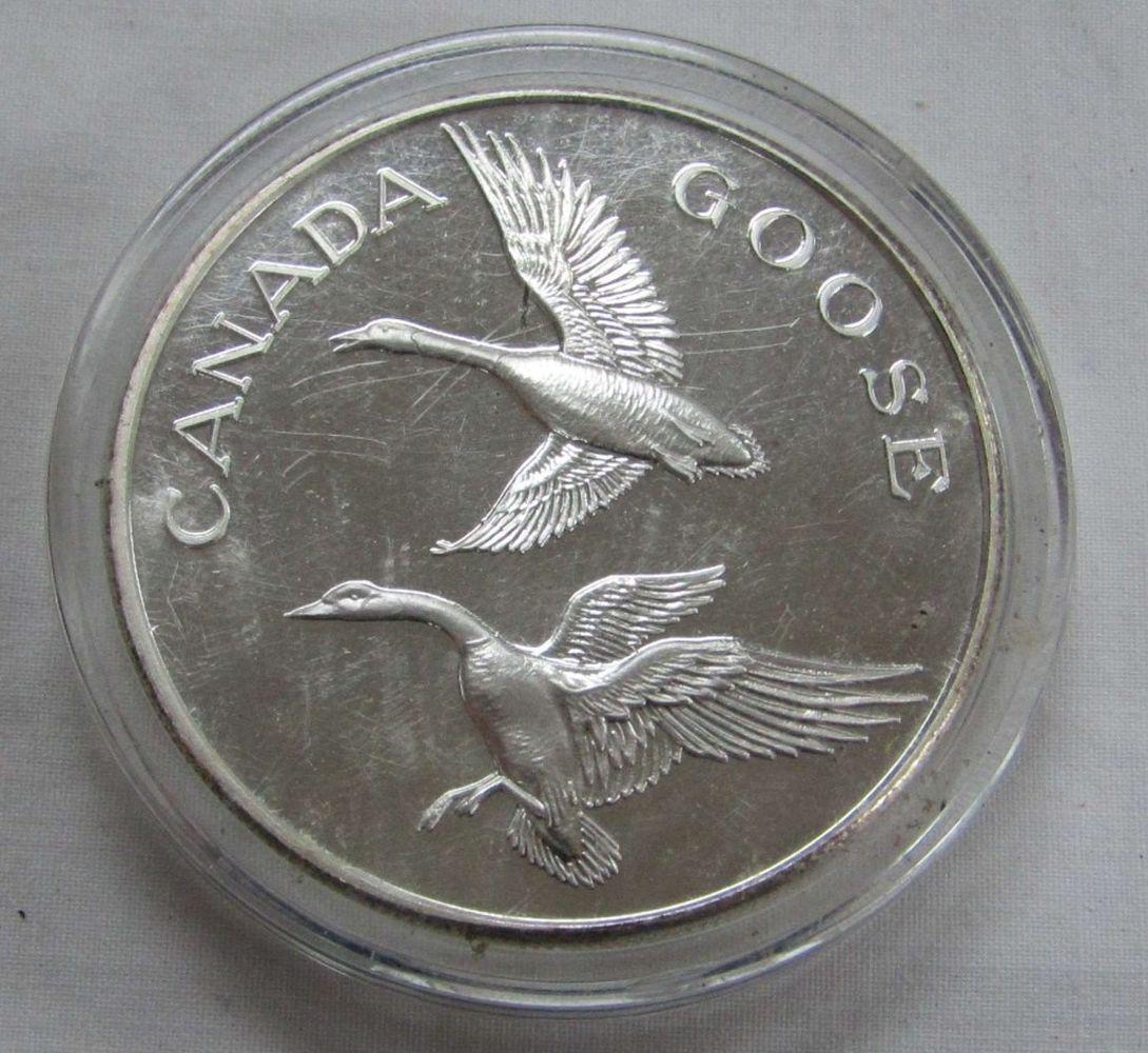 TWO TROY OUNCES .999 FINE SILVER - CANADA GOOSE