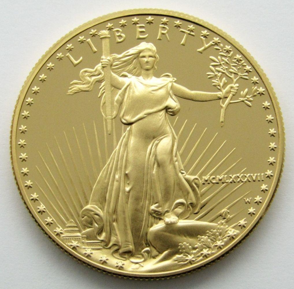 1987 1 Ounce Gold Eagle $50 Fifty Dollar