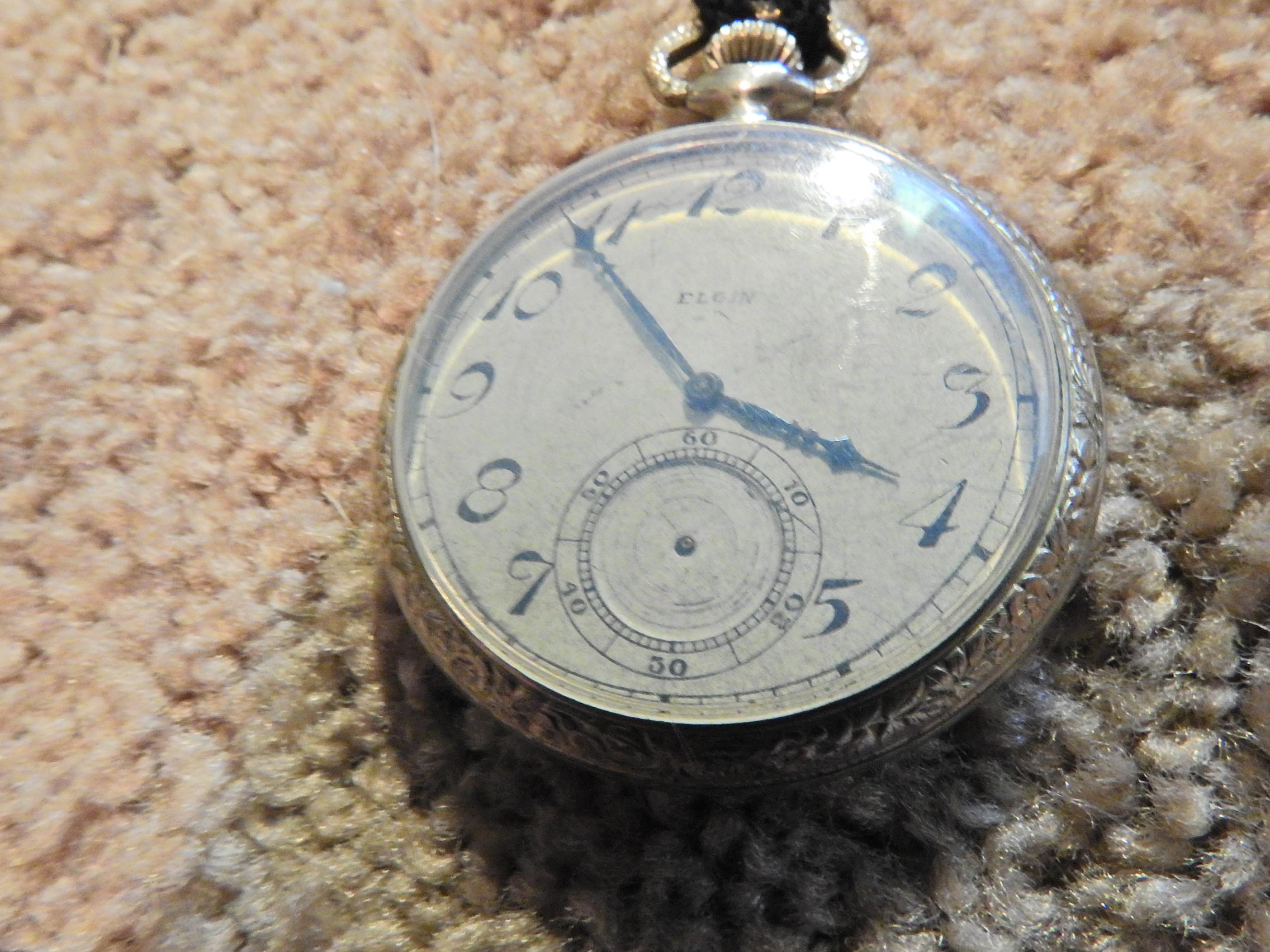elgin pocket watch with strap