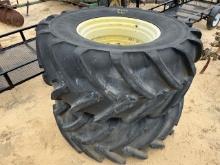 (2) 600/65R28 Tires & Rims