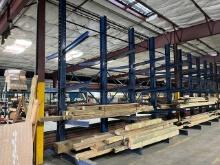 Blue Lumber Rack 5 uprights Apx 20Lx14H 30 Arms (Racking Only)