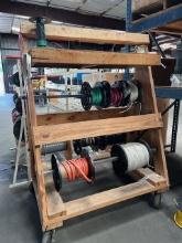 Large Wooden Wire Rack & Wire