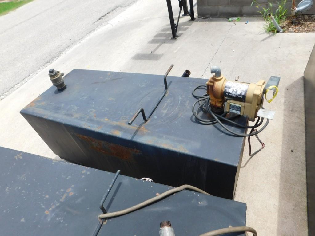 108 GALLON STEEL DIESEL FUEL TANK W/ TRANSFER PUMP (11293520) LOCATED IN YA