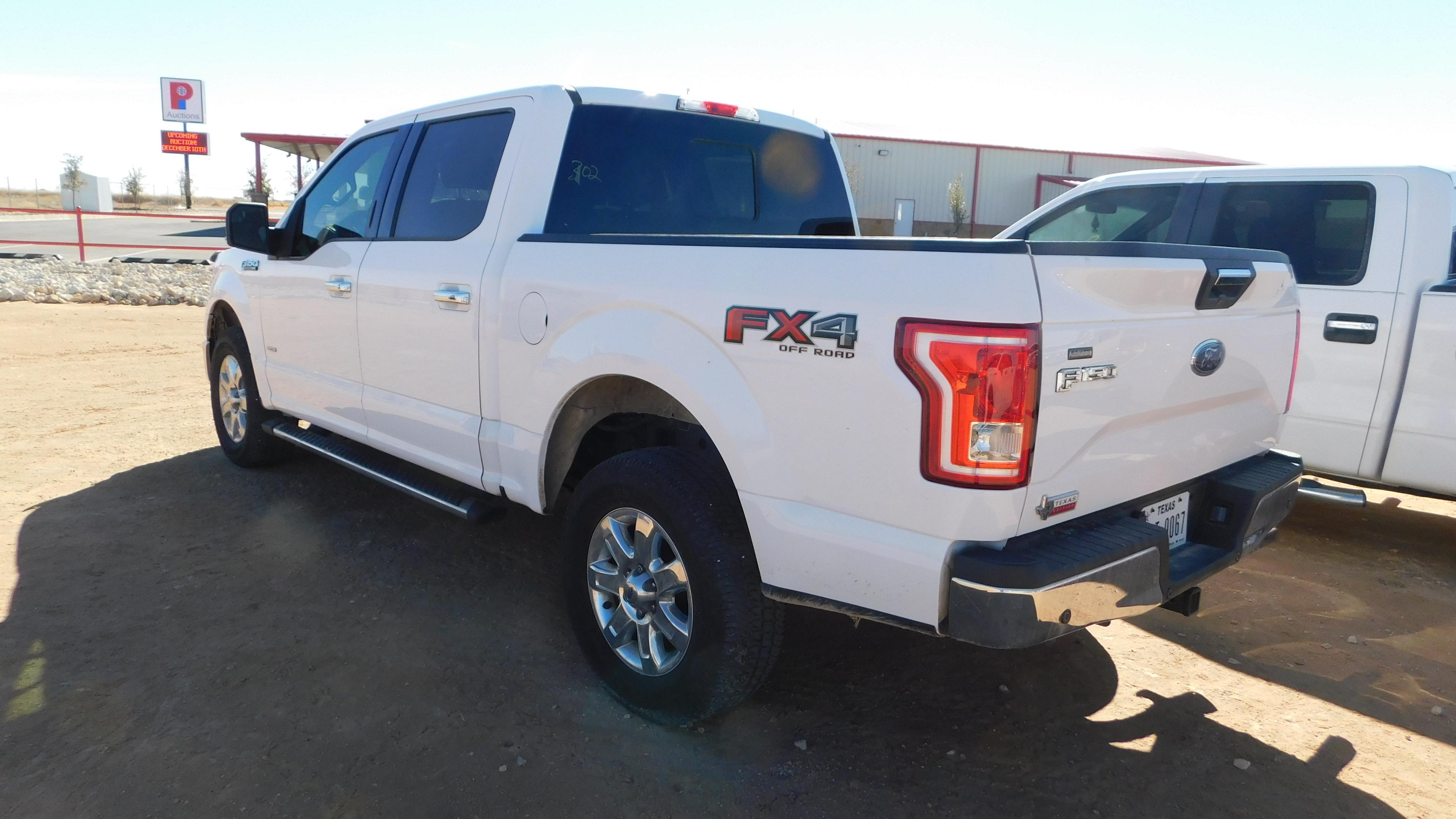 (X) 2015 FORD F150 4X4 XLT CREW CAB PICKUP, VIN- 1FTEW1EG7FKE14521, P/B ECO