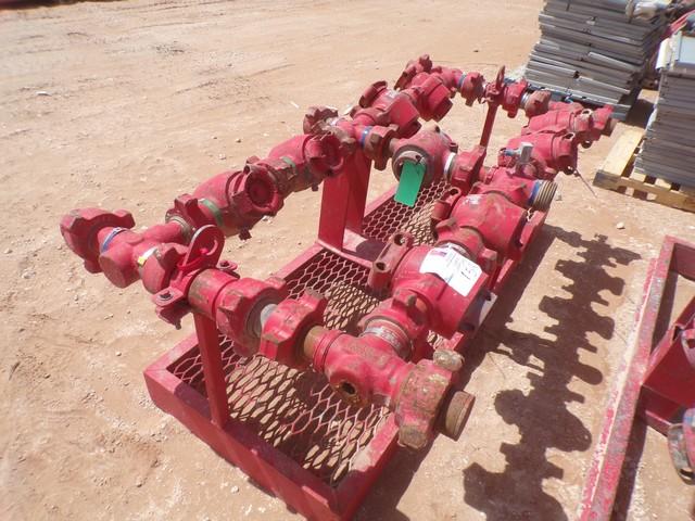 (5565) (8) SMI 2-1/16" X 15K# VALVE MANIFOLD, MTD ON 30" SKID  Located in YARD1