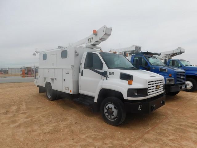 (2580) 2009 CHEVROLET C4500 SGL. CAB DUALLY BUCKET TRUCK, VIN-1GBE4C1G99F406753,