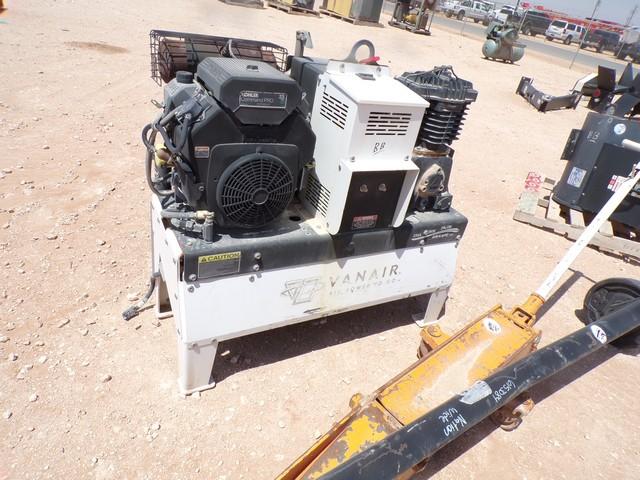 (5322) VANAIR AIR NARC250 GAS POWERED AIR COMPRESSOR PRO 23 HP GAS ENG, FLOOR JA