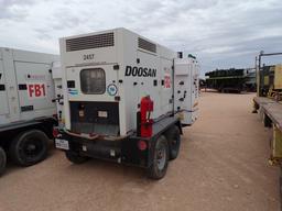 2016 DOOSAN 85KVA GEN SET, P/B DOOSAN DIESEL ENGINE W/ SOUND PROOF ENGINE COVER,