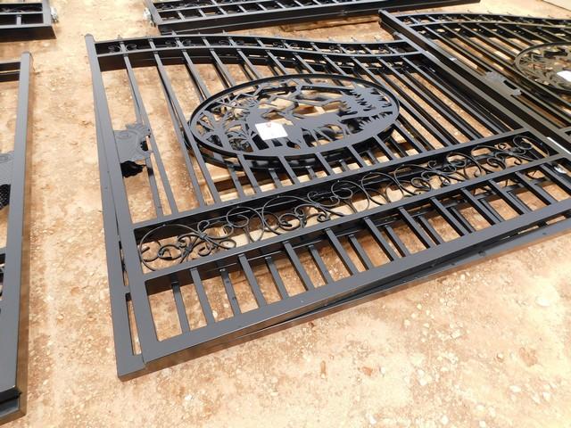 UNUSED 14' BI PARTING WROUGHT IRON GATE  Located in YARD1 Midland, TX