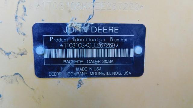 (9372) JOHN DEERE 310SK 4X4 CAB BACKHOE S# 1T0310SKCEE267269, P/B 4 CYL TURBO DI