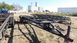 (9197) SHOPBUILT T/A BP PIPE TRAILER, 3.6'W X 23'L, LANDING GEAR, TOOL CONTAINER