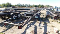 (9197) SHOPBUILT T/A BP PIPE TRAILER, 3.6'W X 23'L, LANDING GEAR, TOOL CONTAINER