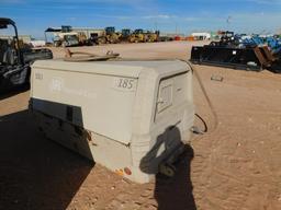 INGERSOL RAND P185 AIR COMPRESSOR, P/B JD 4 CYL DIESEL ENGINE, W/ SAND BLAST POT