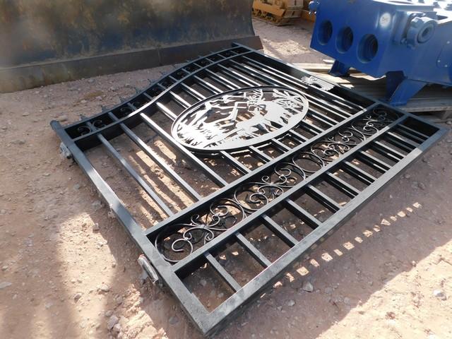 UNUSED 14' BI PARTING WROUGHT IRON GATES Located in YARD 1 - Midland, TX Shawn J