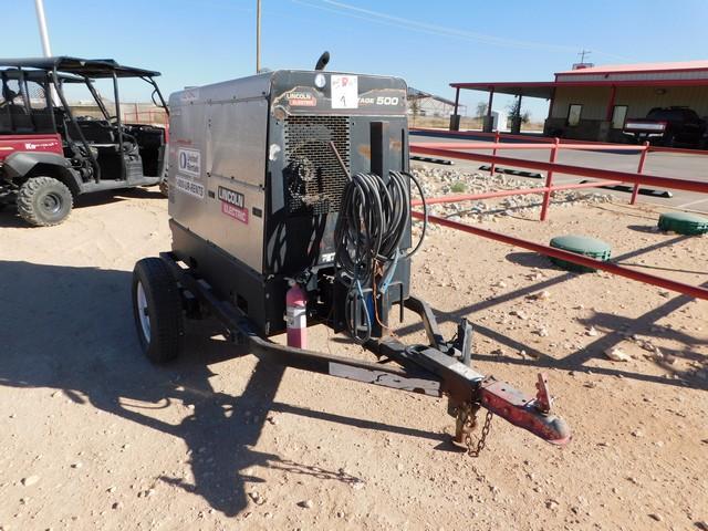 (8427) LINCOLN ELECTRIC VATAGE 500 PORTABLE ARC WELDER, P/B DEUTZ DIESEL ENGINE,