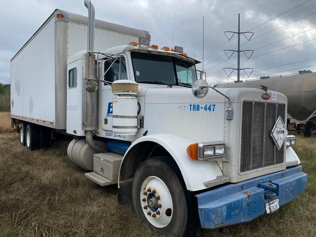 (TRB-447) 1997 PETERBILT 379 T/A 26' BOX TRUCK, VIN # 1XP5DR9X7VD438270, P/B DET