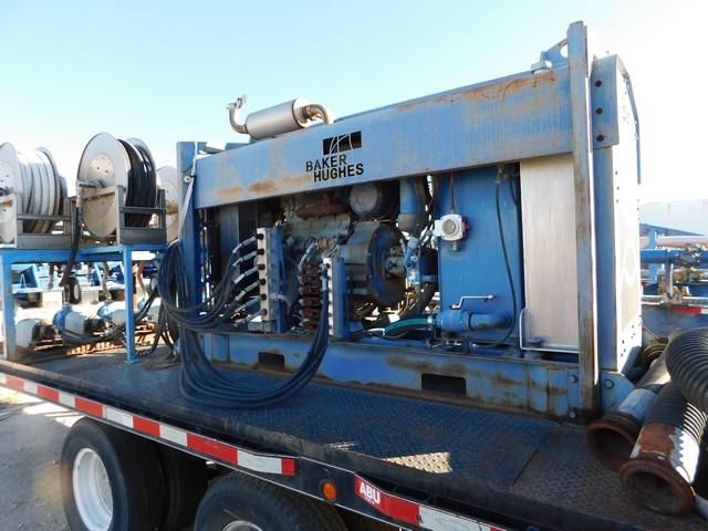 (FUF-207) BAKER HUGHES AUXILLARY HYD POWER UNIT, P/B 4 CYL DIESEL ENGINE, 6 HYD