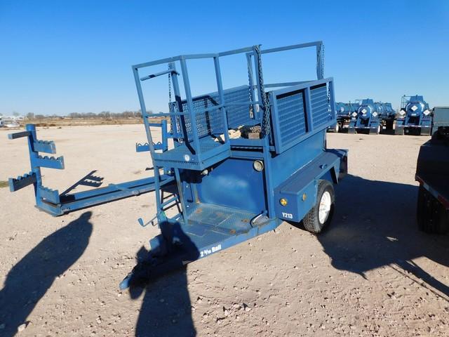 (FUT-033) SHOPBUILT S/A TOOL TRAILER, W/ WORK PLATFORM