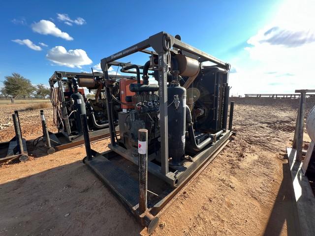 (6160) HURRICANE BM-10206 1000 PSI / 2400 CFM BOOSTER P/B CAT C-7 DIESEL ENGINE,