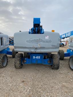 (8836) GENIE 4X4 S-65 EXTENDABLE BOOM MANLIFT P/B: PERKINS 4040 DIESEL, SHOWS 6,