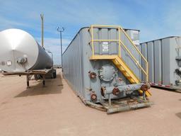 (8257) DRAGON 500 BBL S/A FRAC TANK W/ 8" MANIFOLD (NOTE: HOLE IN BOTTOM)