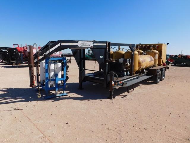 (X) SAGE OIL VAC GN T/A TRAILER, W/ (3) 60 GALLON TANKS, (2) 120 GALLON TANKS, (