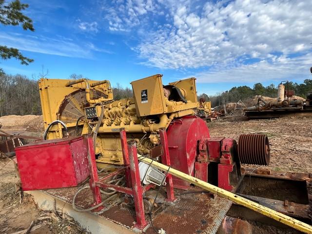 (5445) CAT D-398 TWIN TURBO DIESEL ENGINE W/ RADIATOR, CLUTCH, AIR STARTER, MTD