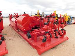 2014 GARDNER DENVER PAH TRIPLEX PUMP, W/ PRESSURE GAUGE, MANIFOLD, FLO METER, P/