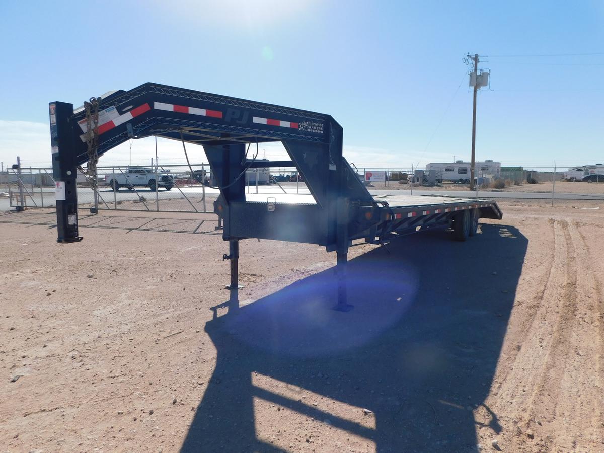 (X) 2016 PJ 30' T/A FLATBED GN TRAILER, VIN: G1242801, 25; DECK 5' DOVE TAIL, 7K# AXL