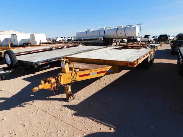 (X) 20' T/A BP FLATBED TRAILER, VIN: S22024W, 8'W, 8-LUG AXLES, W/ LOADING RAMPS