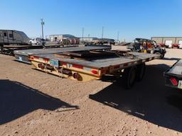 (X) 20' T/A BP FLATBED TRAILER, VIN: S22024W, 8'W, 8-LUG AXLES, W/ LOADING RAMPS