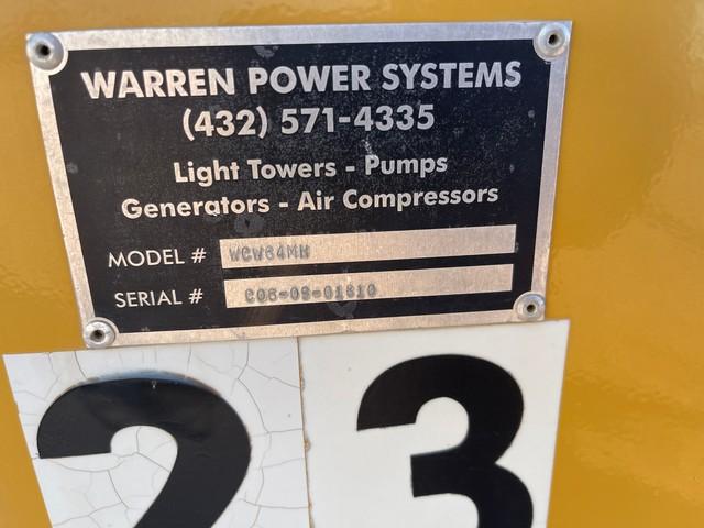 (LT23) WARREN POWER SYSTEMS PORTABLE LIGHT TOWER / GENERATOR P/B: 3 CYL CAT DIES