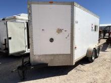 2011  CARGO CRAFT 7'X15' ENCLOSED V NOSE TRAILER