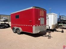 2008 CARGO MATE 14' X 7' T/A CREW TRAILER