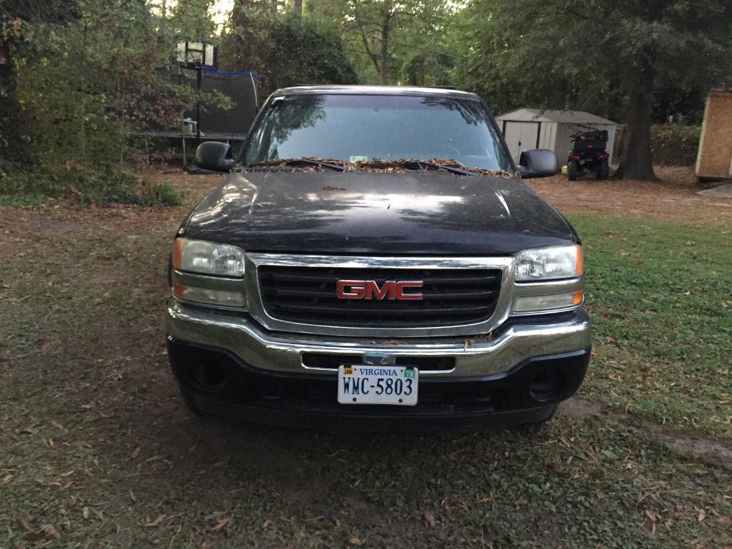 2005 GMC Sierra Pickup Truck, VIN # 2GTEK19B651290766