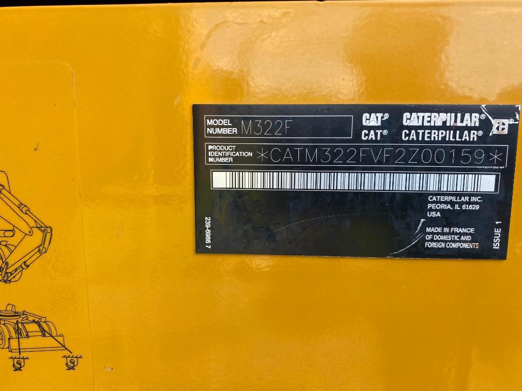 2017 Caterpillar M322F Wheeled Excavator Serial# CATM322FVF2Z00159