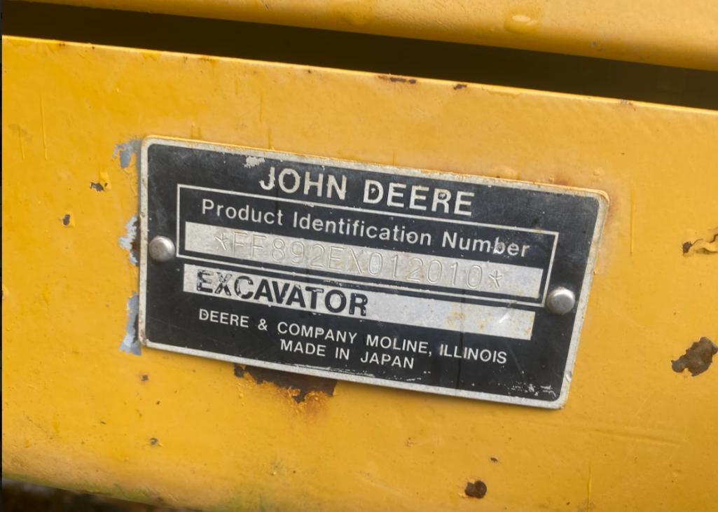 *Pulled* John Deere 892E Excavator