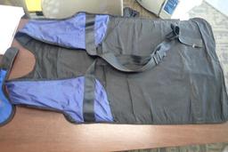 Lot of Lead X-Ray Apron, Neck Protector and Gloves.