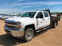 2015 Chevrolet Silverado Crew Cab 4X4 Deck Truck, VIN # 1GB4KYCG3FF638322