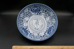 3 Blue & White Thai porcelain, hand-painted  Bowls