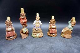 Thimble figures, lot of 5
