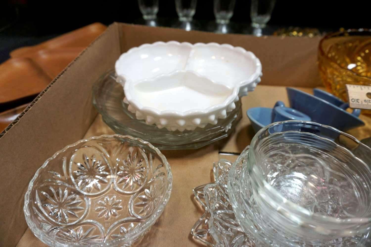 Glassware, Dishes, Punch Bowl, Serving Trays, Sundaes