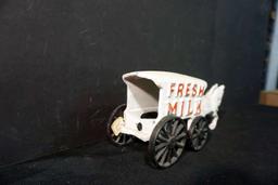 Fresh Milk Cast Iron Wagon & Team