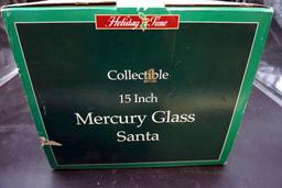 Mercury glass Santa.