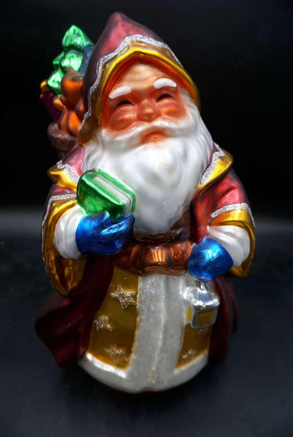 Mercury glass Santa.